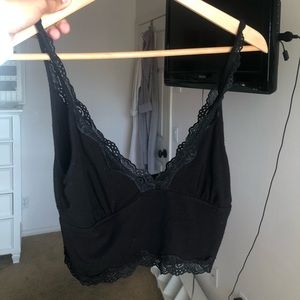 ✰ forever 21 black Lacey tank!